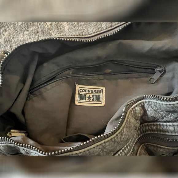 Grey Pebbled Faux Leather Converse Purse - Picture 3 of 3